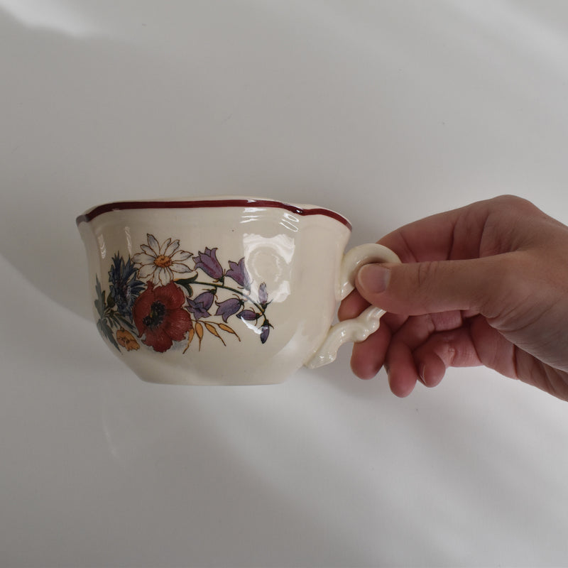 Vintage Chocolate Cup, Digoin & Sarreguemines, Agreste (A)
