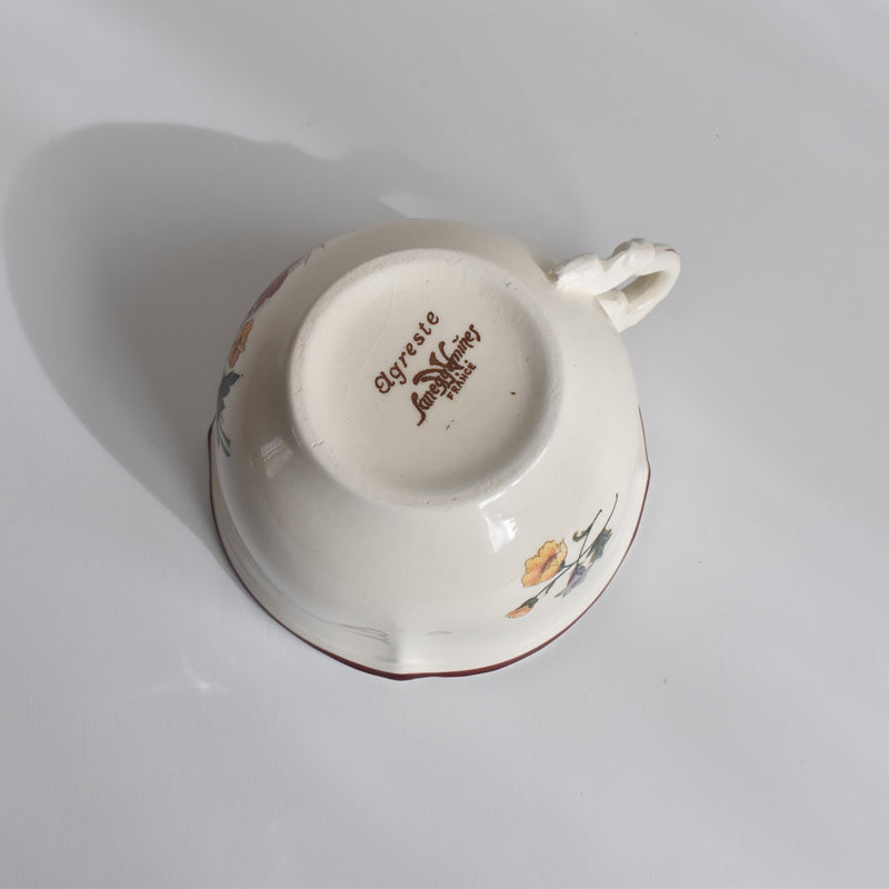 Vintage Chocolate Cup, Digoin & Sarreguemines, Agreste (A)
