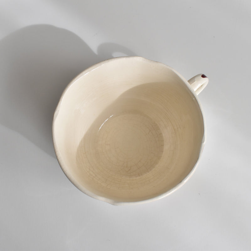 Vintage Chocolate Cup Digoin & Sarreguemines Agreste B
