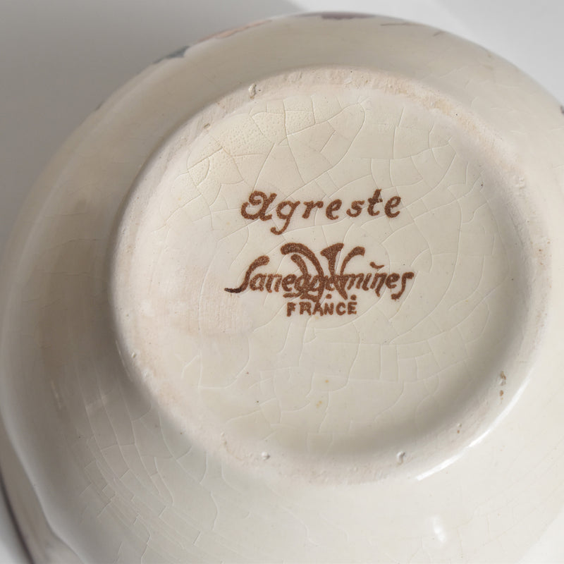 Vintage Chocolate Cup Digoin & Sarreguemines Agreste B