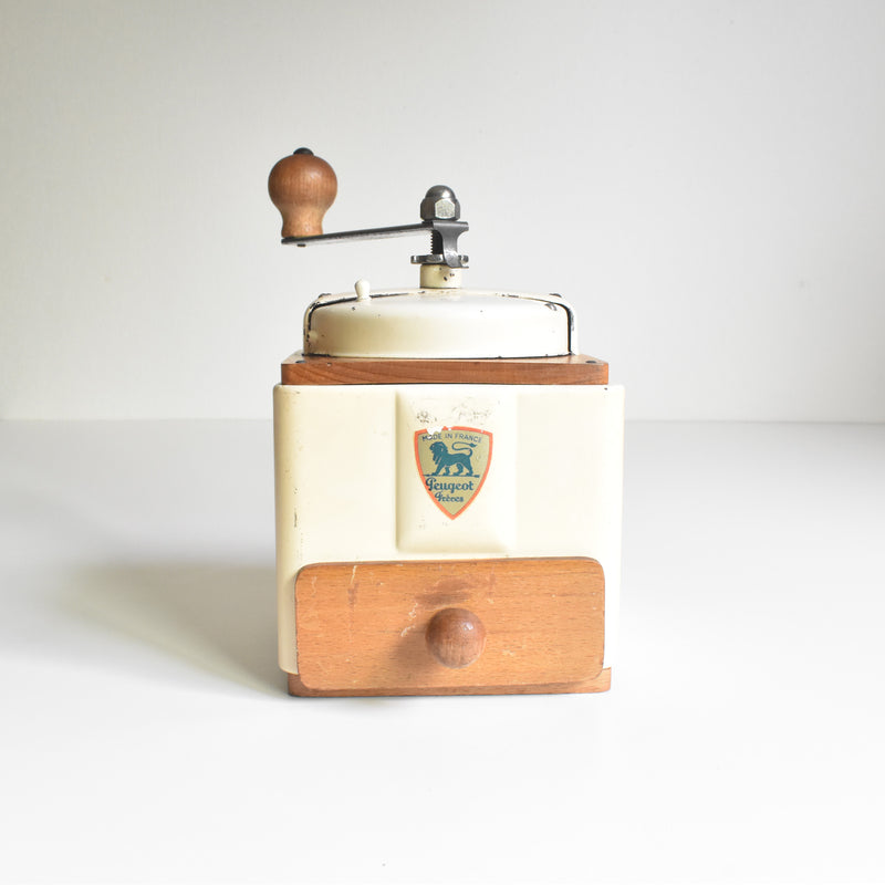 Vintage Coffee Grinder Peugeot Cream