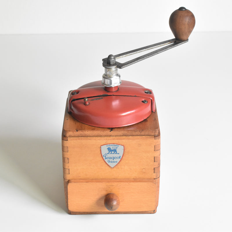 Vintage Coffee Grinder Peugeot Red