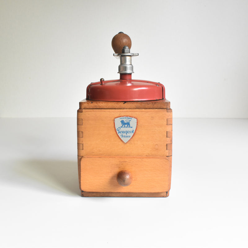 Vintage Coffee Grinder Peugeot Red