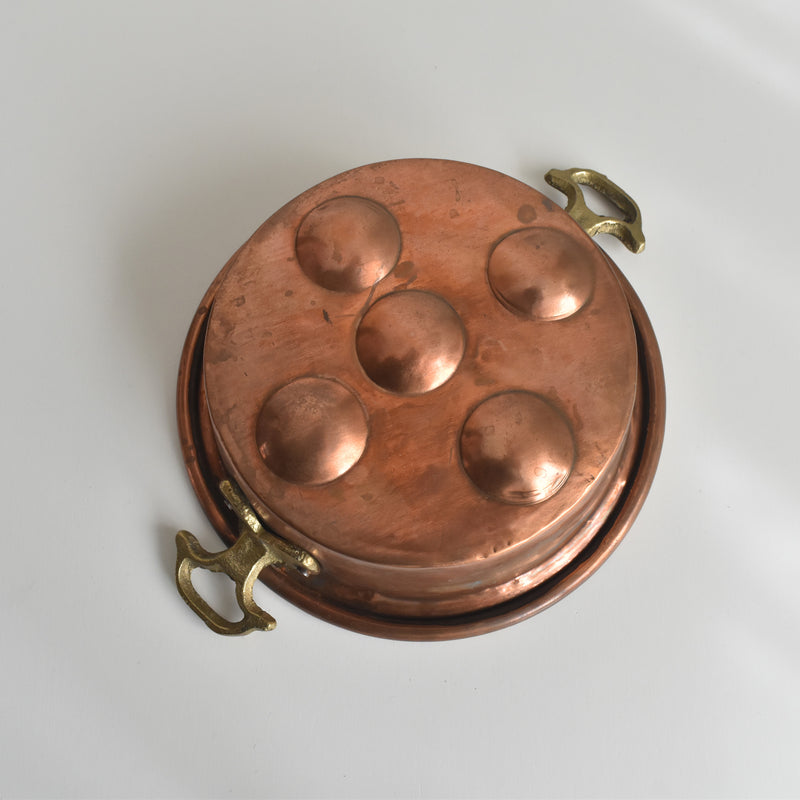 Vintage Copper Escargot Pan