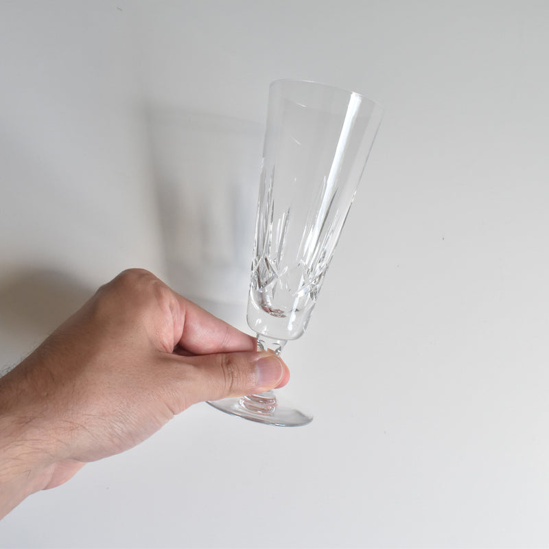 Vintage Crystal Glass Champagne Glass Cristal de Lorraine