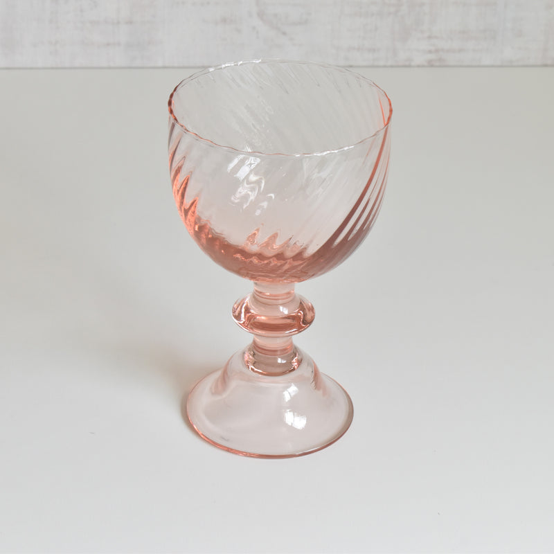 Vintage Pink Crystal Chalice Vase
