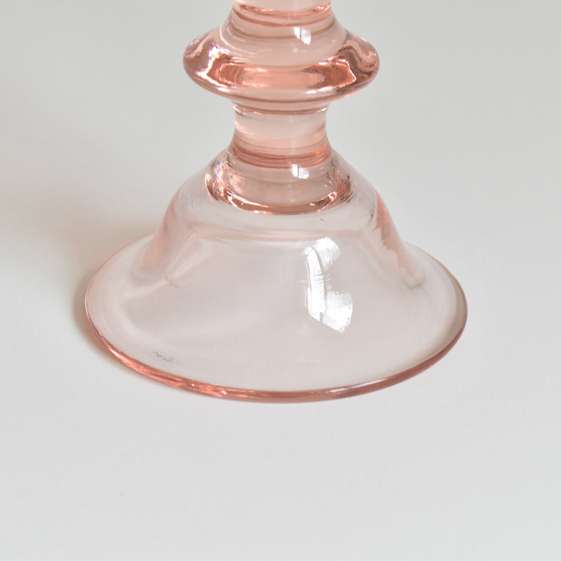 Vintage Pink Crystal Chalice Vase