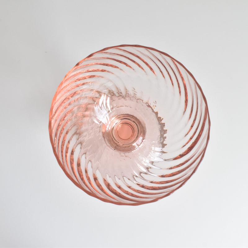 Vintage Pink Crystal Chalice Vase