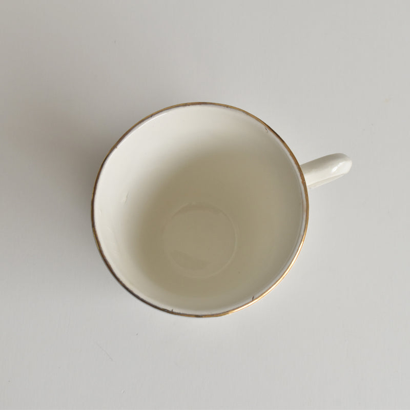 Vintage Coffee Cup & Saucer Digoin & Sarreguemines Hardy A