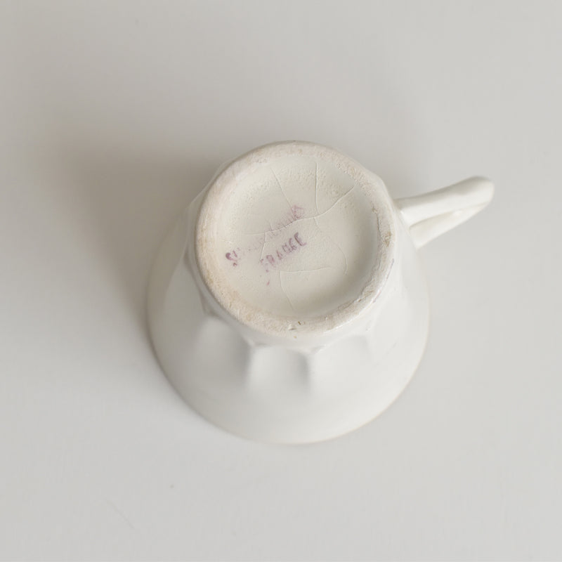 Vintage Coffee Cup & Saucer Digoin & Sarreguemines Hardy A