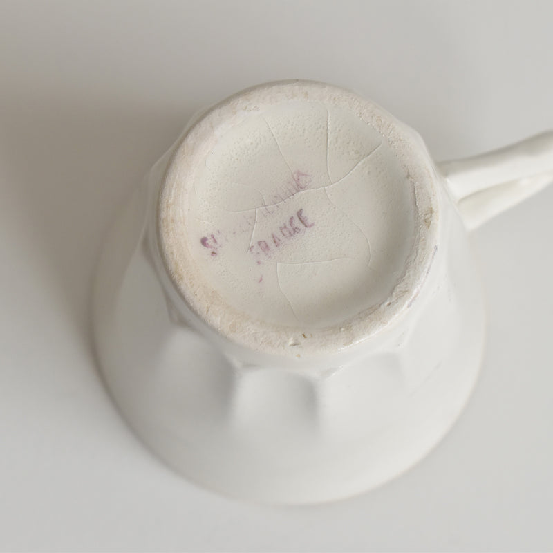 Vintage Coffee Cup & Saucer Digoin & Sarreguemines Hardy A