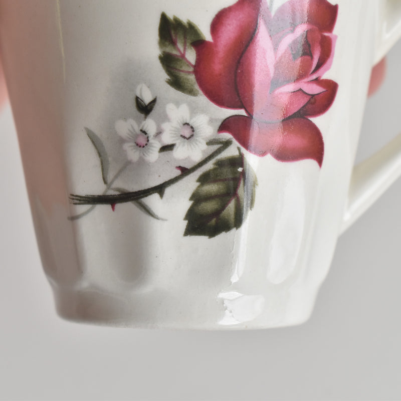 Vintage Coffee Cup & Saucer Digoin & Sarreguemines Hardy A
