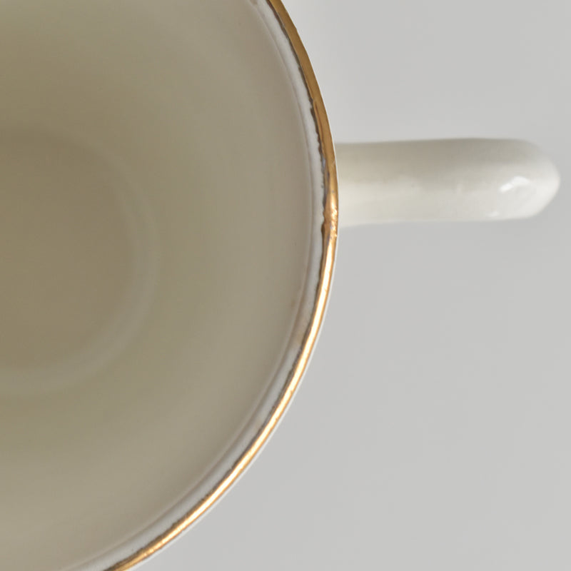 Vintage Coffee Cup & Saucer Digoin & Sarreguemines Hardy A