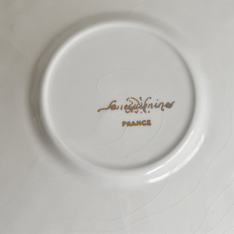 Vintage Coffee Cup & Saucer Digoin & Sarreguemines Hardy B