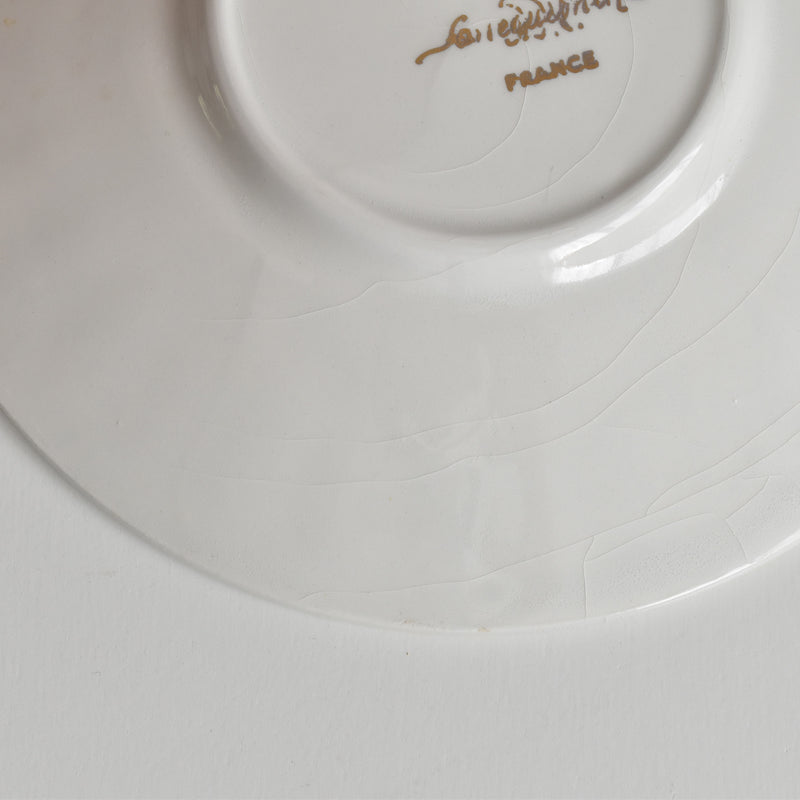 Vintage Coffee Cup & Saucer Digoin & Sarreguemines Hardy B