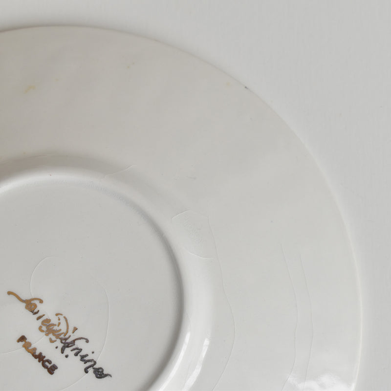 Vintage Coffee Cup & Saucer Digoin & Sarreguemines Hardy B