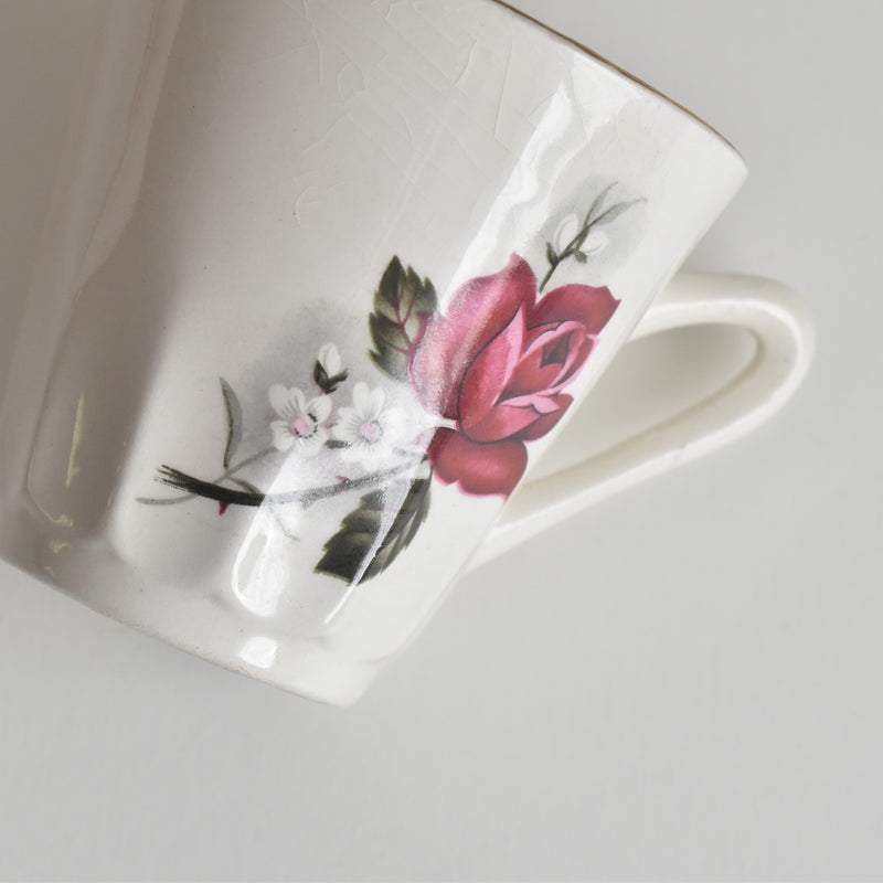 Vintage Coffee Cup & Saucer Digoin & Sarreguemines Hardy B