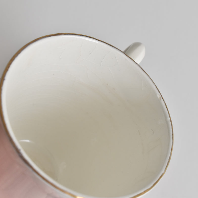 Vintage Coffee Cup & Saucer Digoin & Sarreguemines Hardy B