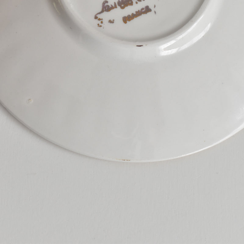 Vintage Coffee Cup & Saucer Digoin & Sarreguemines Hardy C