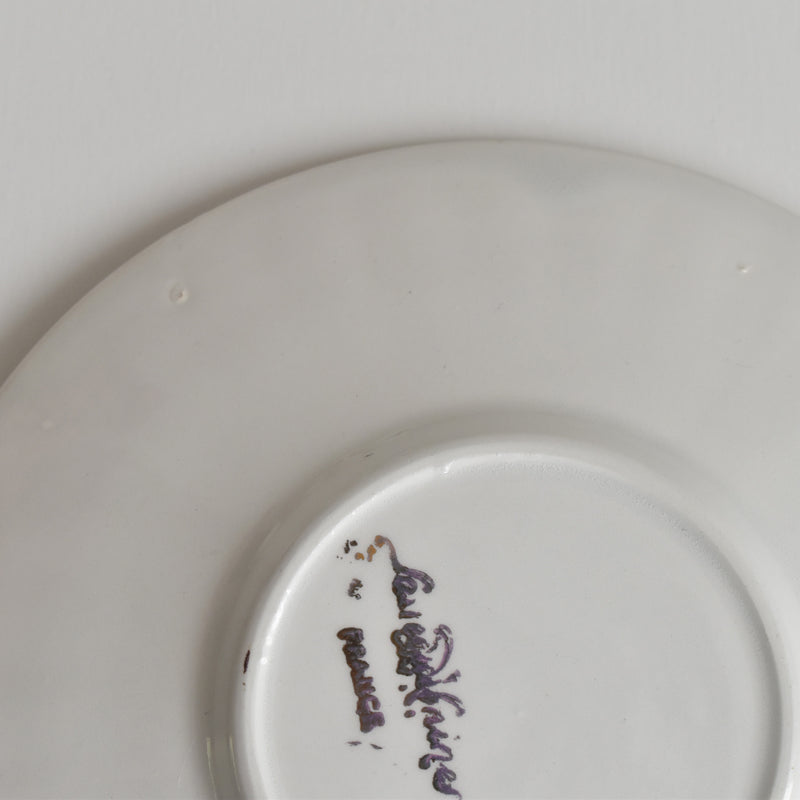Vintage Coffee Cup & Saucer Digoin & Sarreguemines Hardy C