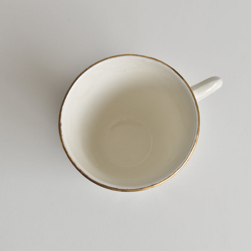 Vintage Coffee Cup & Saucer Digoin & Sarreguemines Hardy C