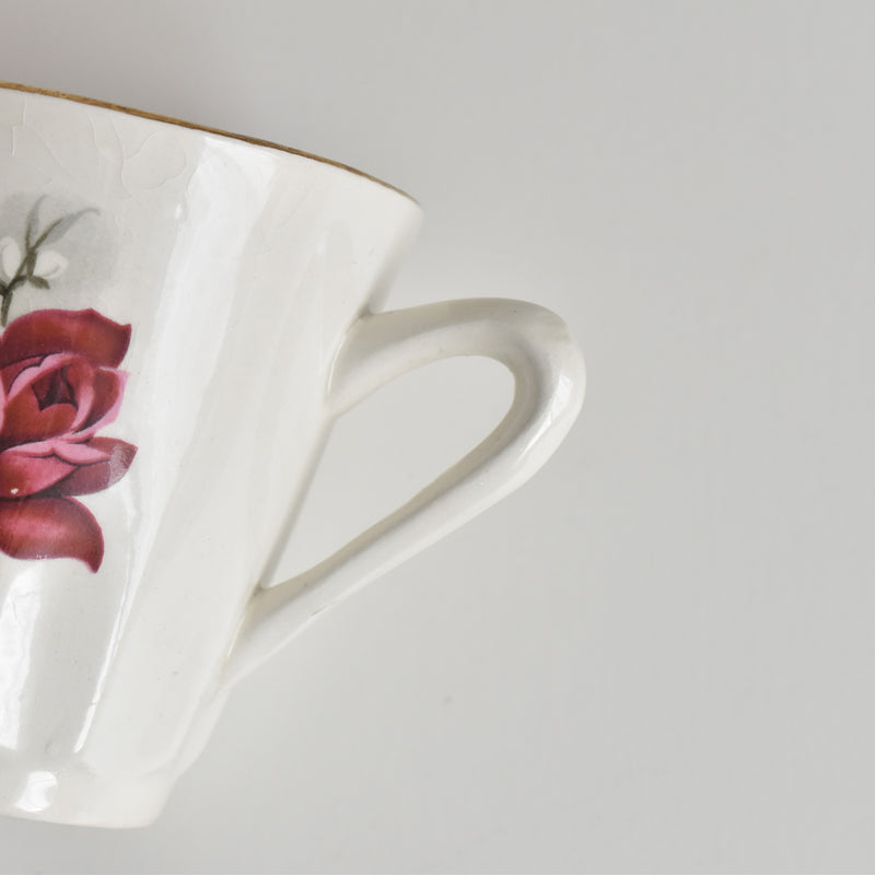 Vintage Coffee Cup & Saucer Digoin & Sarreguemines Hardy C