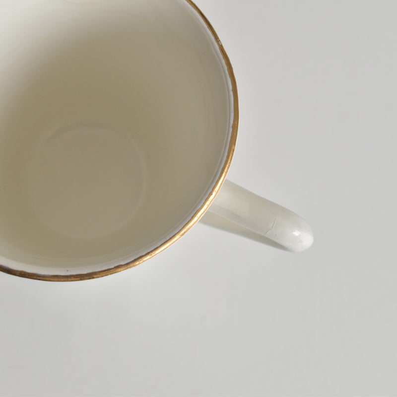 Vintage Coffee Cup & Saucer Digoin & Sarreguemines Hardy C