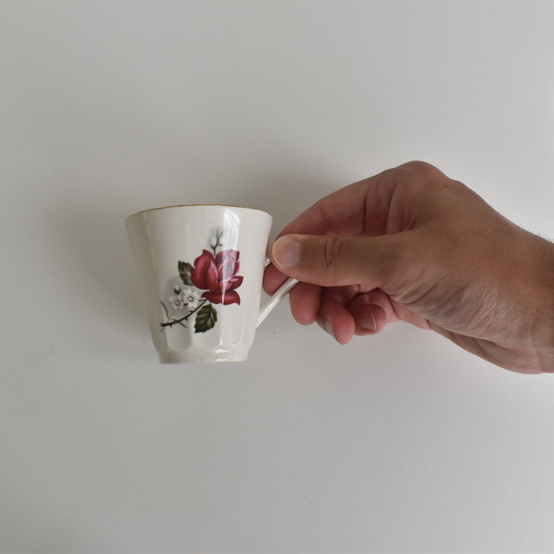 Vintage Coffee Cup & Saucer Digoin & Sarreguemines Hardy C