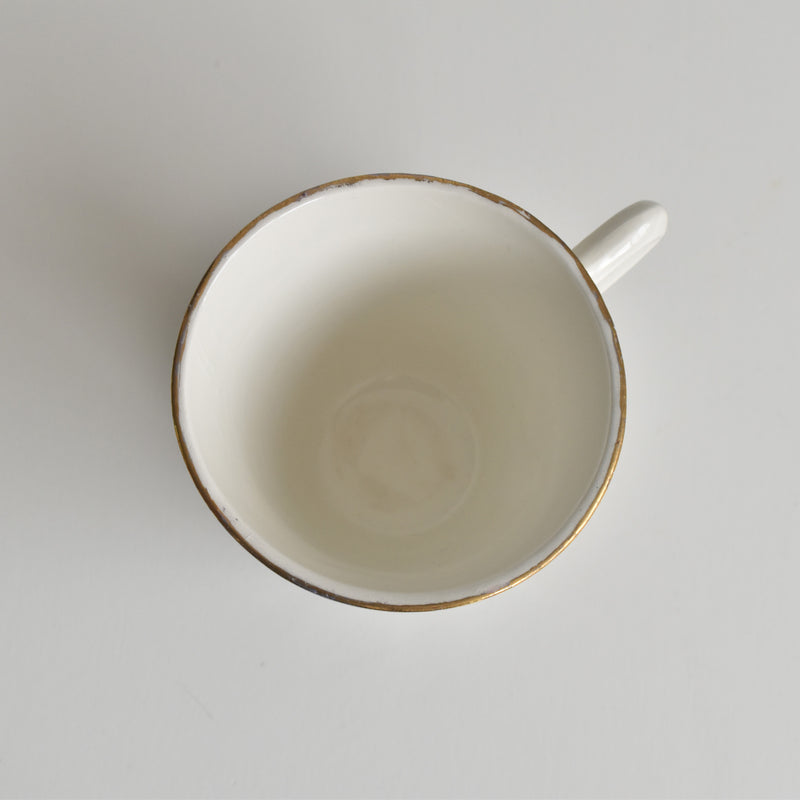 Vintage Coffee Cup & Saucer Digoin & Sarreguemines Hardy D