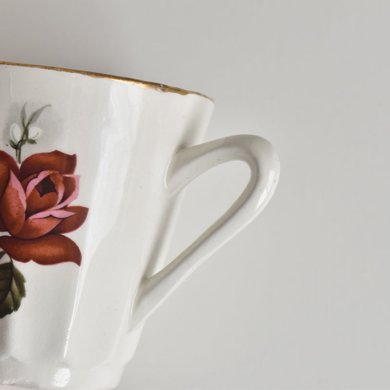 Vintage Coffee Cup & Saucer Digoin & Sarreguemines Hardy D