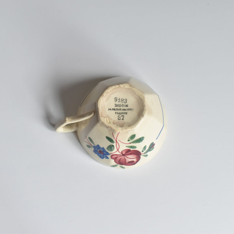 Vintage cup and saucer DIGOIN SARREGUEMINES 9183 B