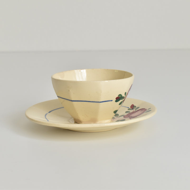 Vintage cup and saucer DIGOIN SARREGUEMINES 9183 B