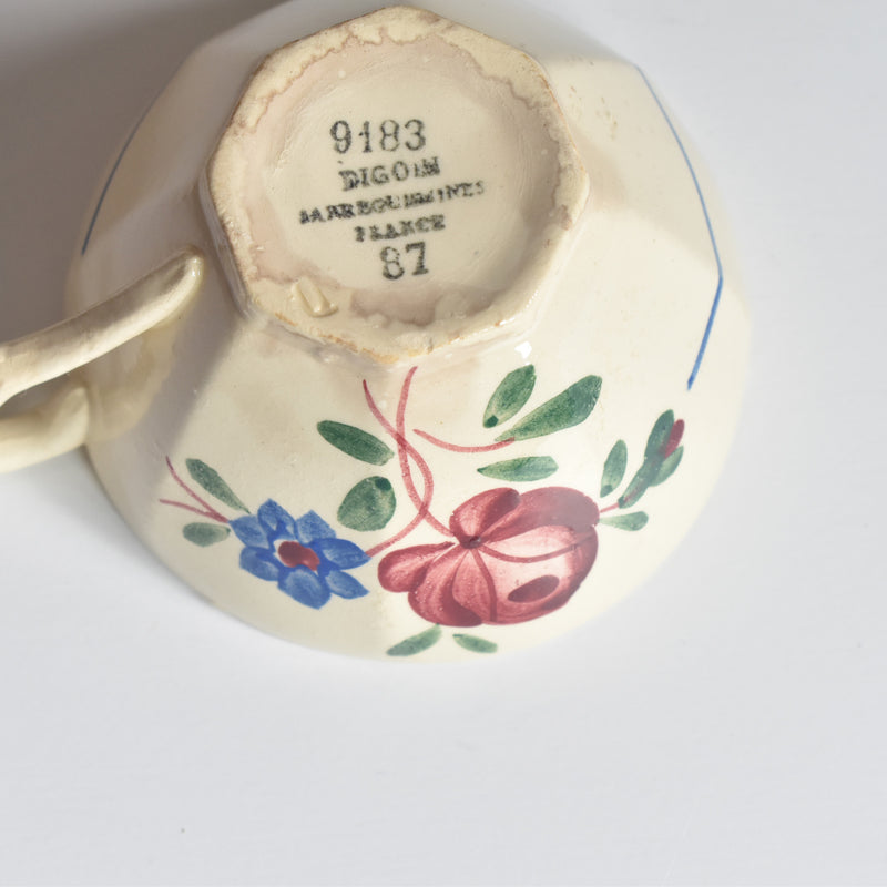 Vintage cup and saucer DIGOIN SARREGUEMINES 9183 B
