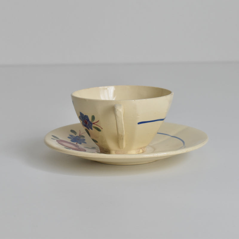 Vintage cup and saucer DIGOIN SARREGUEMINES 9183 B