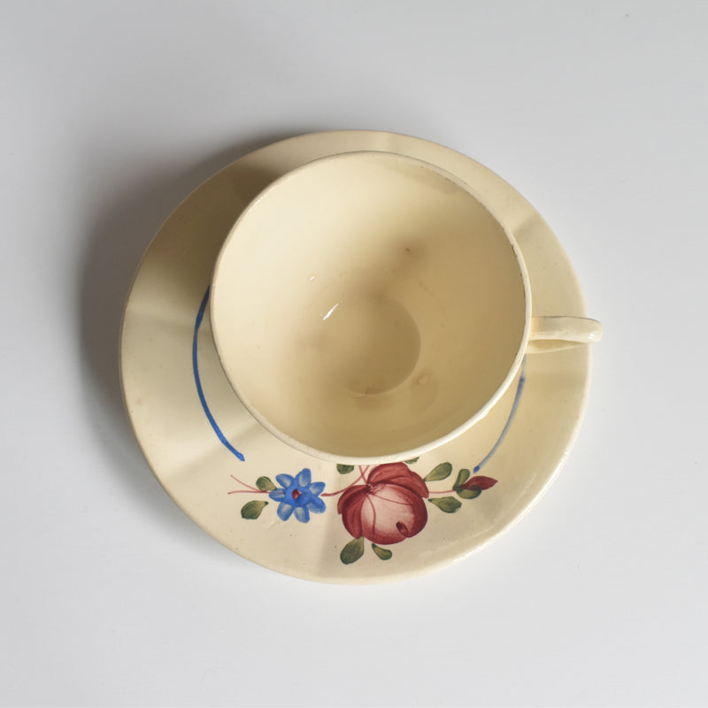 Vintage cup and saucer DIGOIN SARREGUEMINES 9183 B