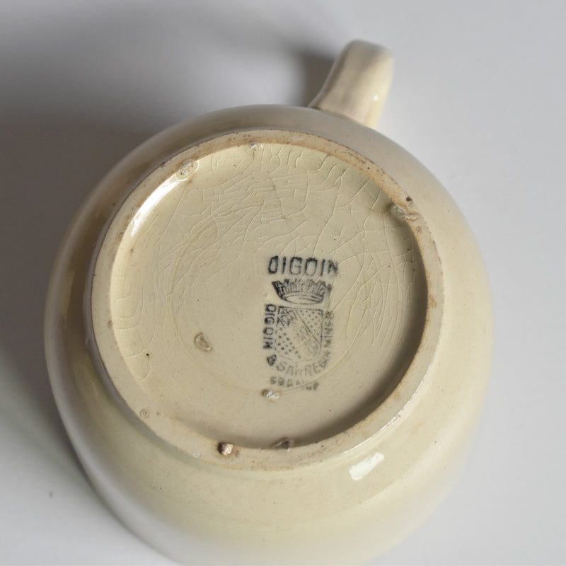 Vintage Cup Digoin & Sarreguemines Cream A