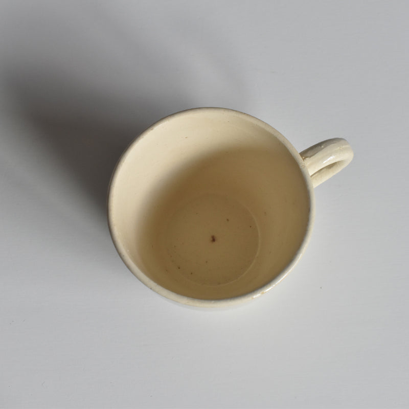 Vintage Demitasse Cup Digoin & Sarreguemines Cream