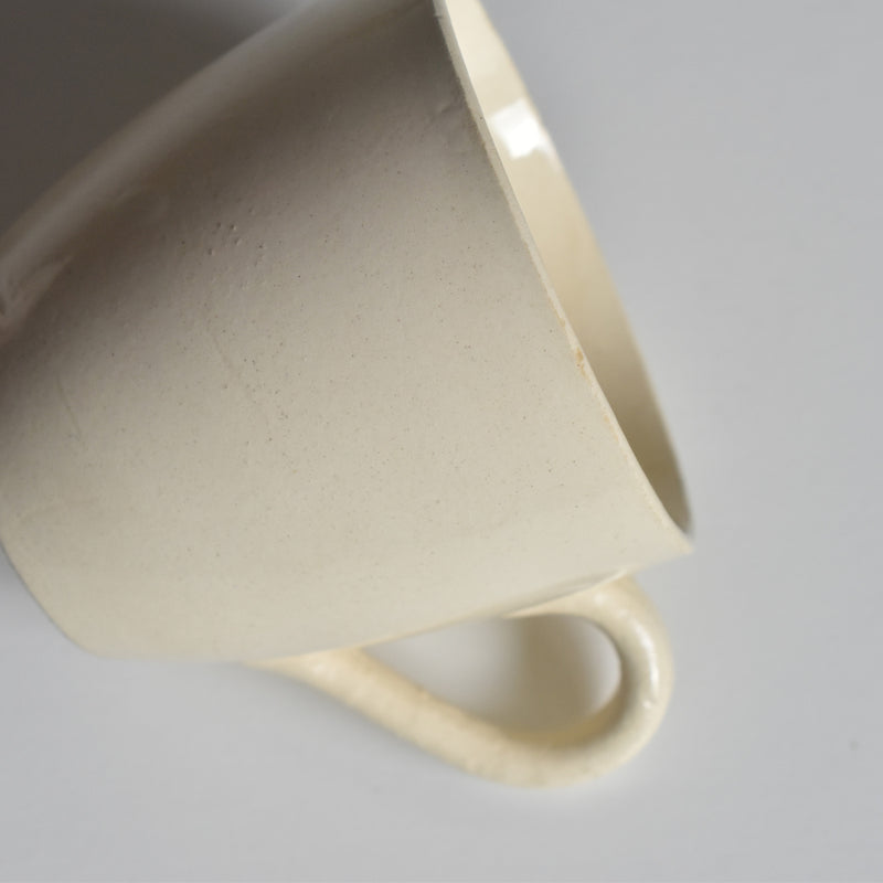 Vintage Demitasse Cup Digoin & Sarreguemines Cream