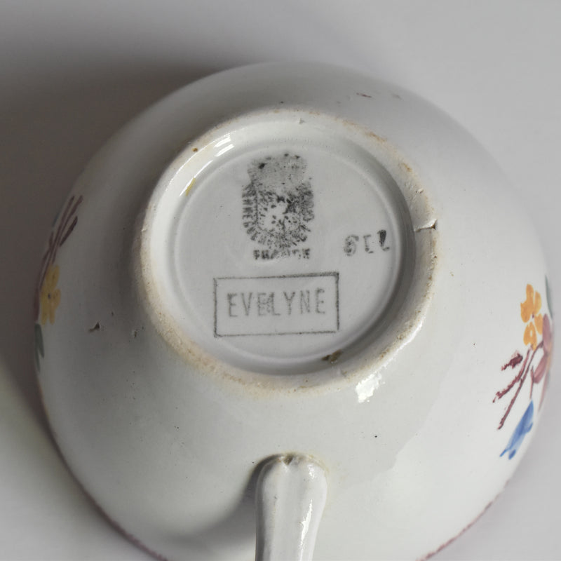 Vintage Cup Digoin & Sarreguemines Evelyne B