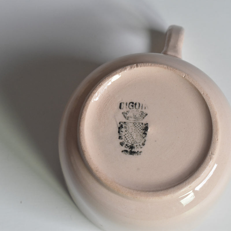 Vintage Cup Digoin & Sarreguemines Rose poudré B
