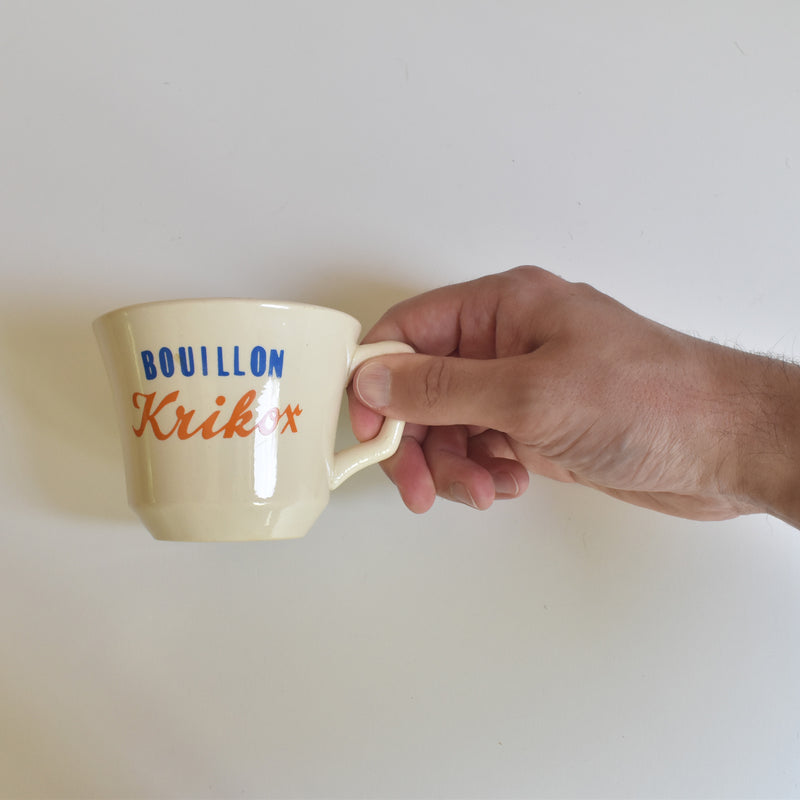 Vintage Cup Digoin & Sarreguemines Bouillon Krikox