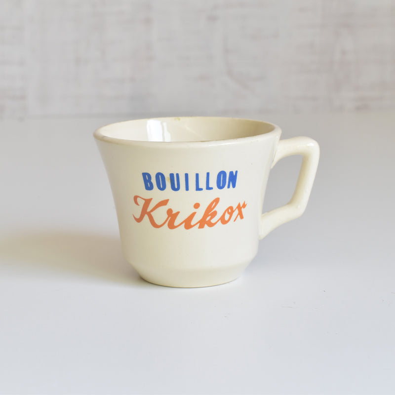 Vintage Cup Digoin & Sarreguemines Bouillon Krikox