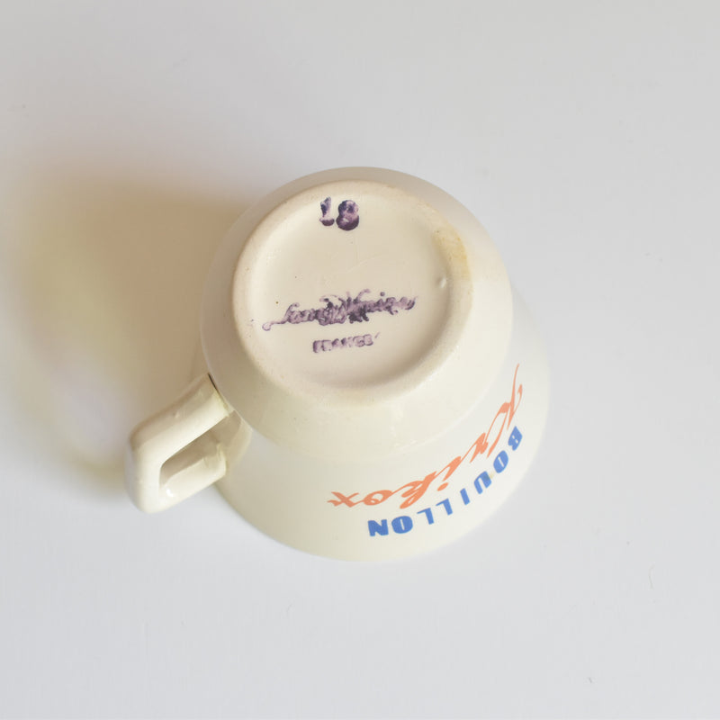Vintage Cup Digoin & Sarreguemines Bouillon Krikox