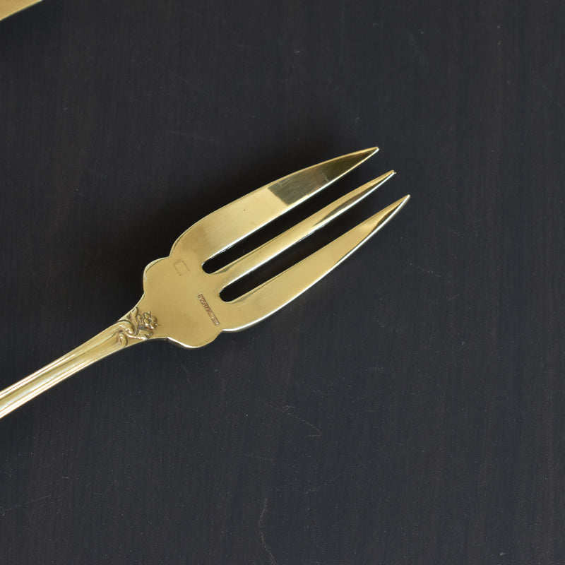 アンティーク 金メッキデザートフォーク＆ナイフセット BOULENGER（ブーランジェ）
