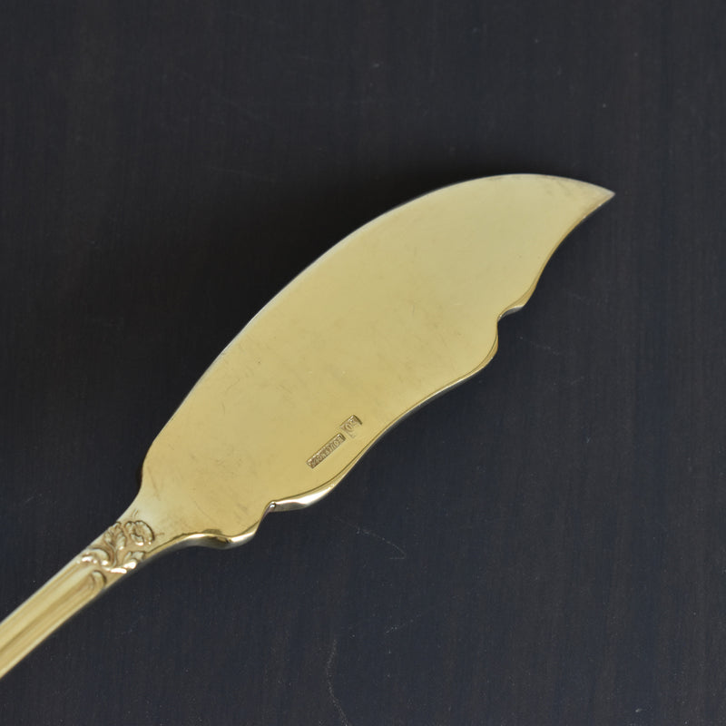 アンティーク 金メッキフィッシュフォーク＆スプーンセット BOULENGER