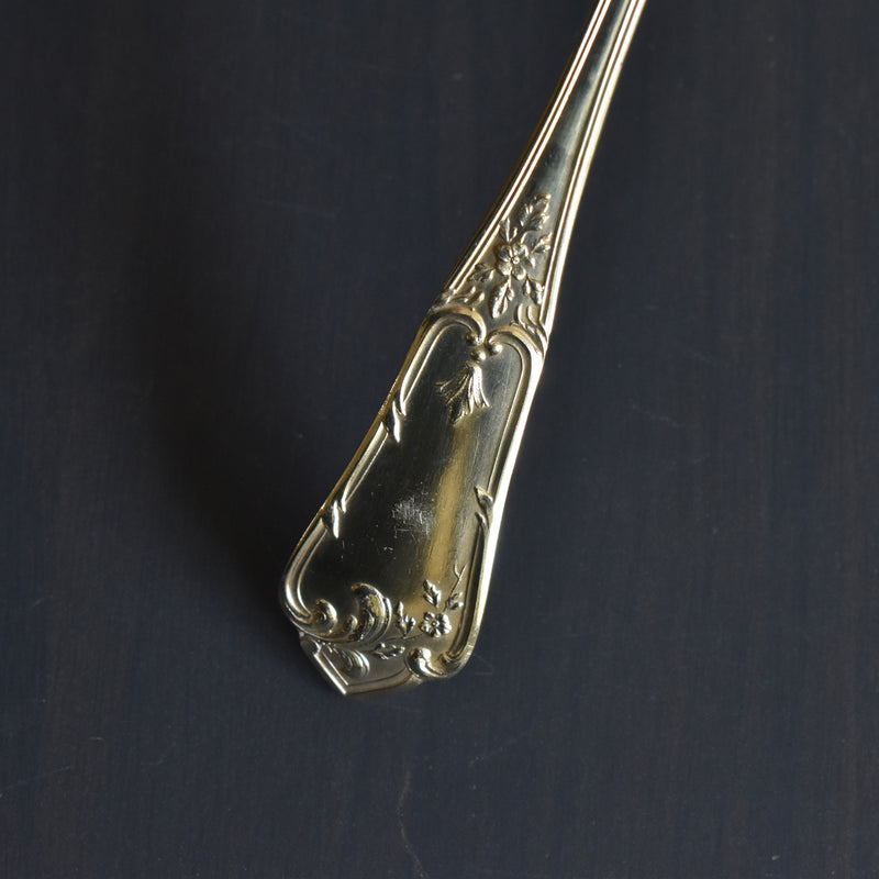 アンティーク 金メッキフィッシュフォーク＆スプーンセット BOULENGER