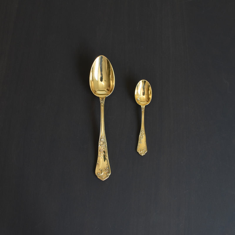 アンティーク 金メッキデザート＆モカスプーンセット BOULENGER（ブーランジェ）