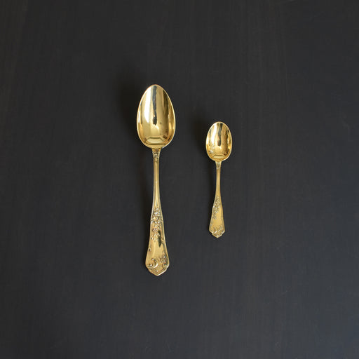 アンティーク 金メッキデザート＆モカスプーンセット BOULENGER（ブーランジェ）