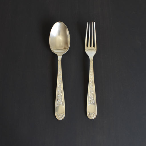 ヴィンテージ銀メッキ フォーク＆スプーンセット クリストフ ビレロイ