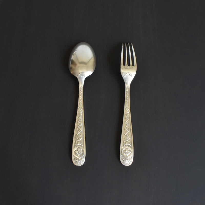 ヴィンテージ銀メッキ フォーク＆スプーンセット クリストフ ビレロイ